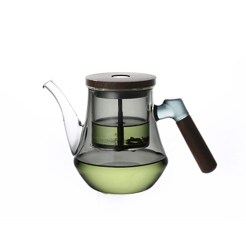 Üveg teáskanna tea-víz elválasztóval és szűrővel otthoni használatra